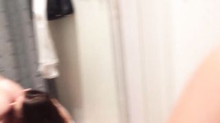 Two babes could not hold back from making love with each other in the changing room