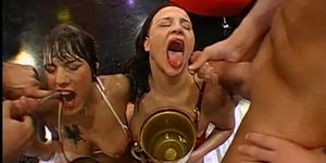 Mouth full of cumshots