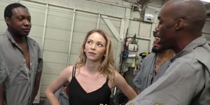 Fucked blonde sucks bbc