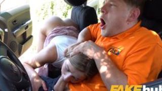 Fake Driving School - Horny minx Alexis Crystal desires drivers cock