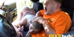 Fake Driving School - Horny minx Alexis Crystal desires drivers cock