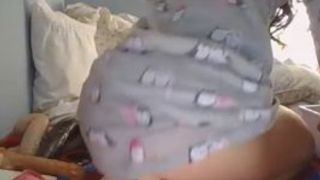 She Can Squirt all Night Long Double Dildo Action Porn