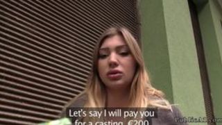 Public agent fucks busty blonde amateur