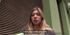 Public agent fucks busty blonde amateur