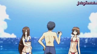 Horny hentai babes loving hard dick