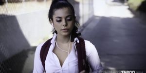Kinky teen gags on dick and eats pussy