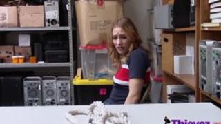 Hot skinny blondie with tight ass gets in trouble again with the wrong officer
