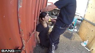 Screw the Cops - Latina bad girl caught sucking a cops dick