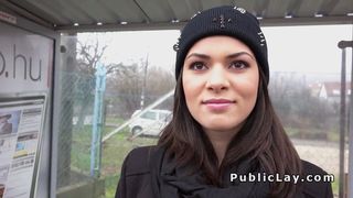 Busty Hungarian amateur fucks for cash