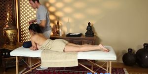 Busty amateur milf fucked hard by masseur