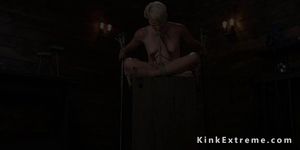 Blonde Milf suffers different hogties