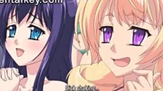 HENTAIKEY - Singing Idols grab thier balls and fuck in crowd