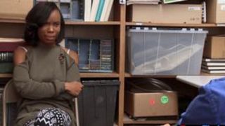 Notorious teen ebony shoplifter fucked hard by mall cop