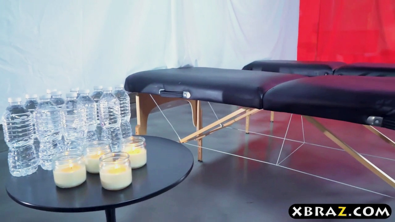 Two hot babes get a special massage treatment at a spa
