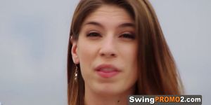 Swinger amateur couples are excited for whats coming in the Red Orgy Room They had a hot taste