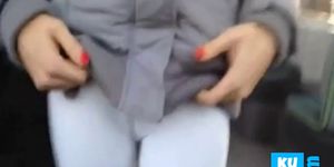 HORNY BABE GIVING A BLOWJOB ON A TRAIN