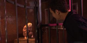 Busty blonde milf spreads her sexy legs for a throbbing pole