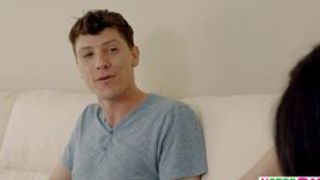 Stepsisters teen friend accepts his free fuck coupon