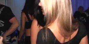 Curvy babes fucked at party