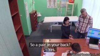 Doctor bangs wife while husband waits