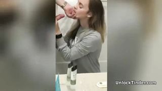 Party Chick Blows Me In The Bathroom