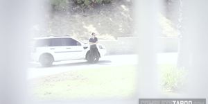 Taboo teen rides stepdads cock
