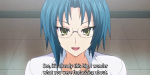 Sexy Blue Haired Anime Babe Giving a Blowjob