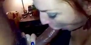 Dirty White Hooker Sucking Black Cock