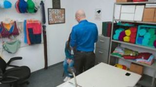 Gianna closed the deal by sucking and fucking officers massive cock