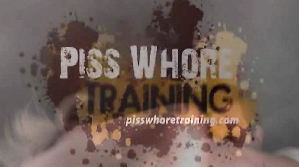 PISS WHORE TRAINING - Humiliated teen gets throat fucked and begs for more