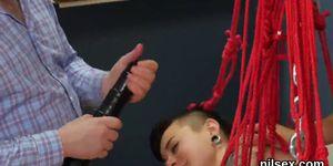 Flirty chick was taken in butthole madhouse for uninhibited treatment