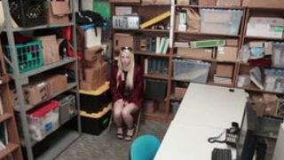 Darcie Belle comply with the LP Officers large rod