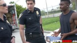 Tall black suspect unloaded in the truck