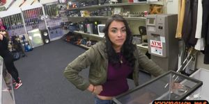 Big tits woman gets drilled by pawn man at the pawnshop