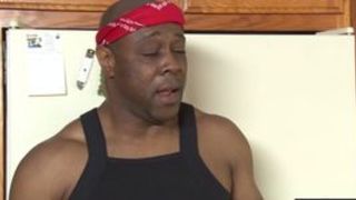 Cooking show ends in interracial orgy with skinny slut