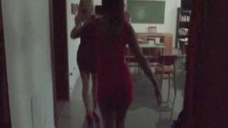 Horny party chicks gets out of control in school