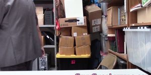 Brunette teenage thief gets plowed