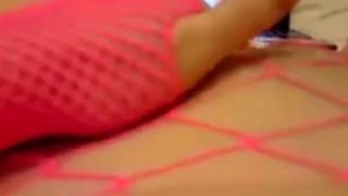 Girl films herself cumming to gangbang video