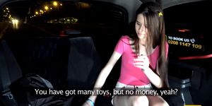 Slim student craves cabbies cock for a free taxi ride