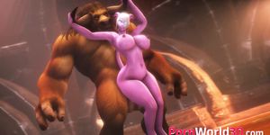 World of Warcraft Busty Draenei Rough Fucked in Every Hole