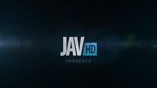 JAVHD - Shaved Japanese babe Ibuki has her legs spread for guys to finger her snatch