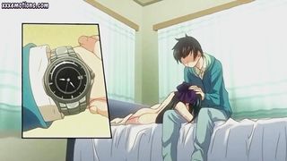 Brunette anime teenie gets dick