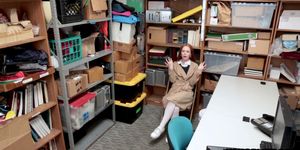 Redhead teen thief didnt want to cooperate and got fucked