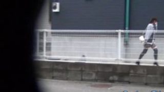 Teen peeing while watched