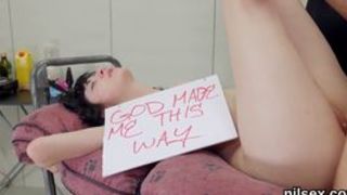 Naughty sweetie is brought in anal hole nuthouse for uninhibited treatment