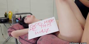 Naughty sweetie is brought in anal hole nuthouse for uninhibited treatment