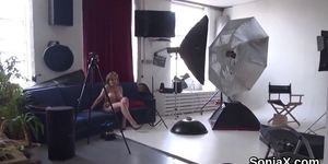 Unfaithful english milf gill ellis flashes her large naturals