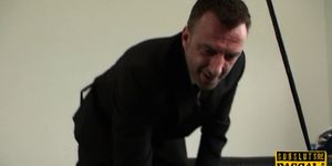 Faketit british sub fucked in interracial mmf