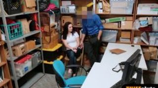 Busty suspect strip searched and punished for freedom