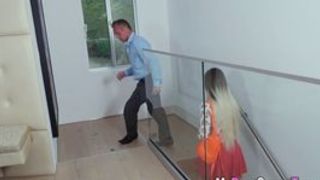 Teen au pair bangs geezer